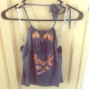 “Good Vibes” halter top